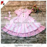 Wholesale Boutique Pink Striped Shift Dress Summer Girls Dress thumbnail-6