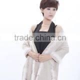 women cashmere shawl with fur