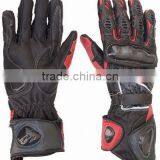 Leather Gauntlet Motorcycle Gloves thumbnail-1