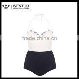 New Design Double Scallop Trim Swimsuit thumbnail-4