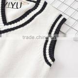 Hot Sale Boy White Cool School Uniform Sweater Vest thumbnail-2