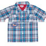 Baby Clothing, Boy Woven Short T Shirt, Baby Checked T Shirt thumbnail-2