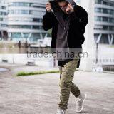 Mens Green Pocket Inside Hem Zipper Woven Fashion Pants thumbnail-1