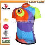 BEROY Compression Full Zipper Anti UV Cycling Clothing, Custom Short Sleeve Bike Clothing Bicycle Jersey Tops thumbnail-1