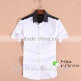 The New 2014 Cotton Pure Color Shirts With Short Sleeves Men's Shirts thumbnail-1