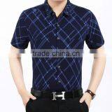 Business Casual Men Mercerized Cotton Short Sleeve Shirt thumbnail-3