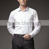 Mens White Button Down Collar Oxford Dress Shirt With One Chest Pocket thumbnail-6