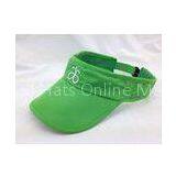 Green Microfiber Mesh Running Hats Polyester Golf Visor Cap Reflective Printing