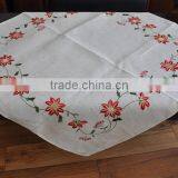 100% Polyester Embroideried Damask Tablecloth thumbnail-1