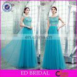 Real Picture Sleeveless See Through Beading Tulle Evening Dress Online Shopping