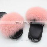 Factory Supply Stylish and Soft Real Fox Fur Slide Sandals for Women thumbnail-5