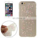 Transparent Star Sequins Flash Powder Series TPU Protective Case for IPhone 6(Pink)