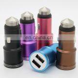 Dual USB Port Alloy Skin 5V 3A Auto Lighter Power Source Mobile Travel Charger thumbnail-6