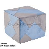 High quality printing bathroom linen grey kid square stool