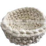 Handmade Chenille Cat Cave,Chunky Hand Knit Pet Bed,Cozy Kitten Cave thumbnail-2