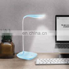 Promotional book reading plastic rechargeable led bedroom table lamp