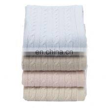 Colorful Cable Luxe Knitted Cashmere Baby Blanket thumbnail-1