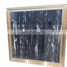 Black and White Color Glossy Glazed Marble Porcelain Tiles Flooring and Wall Tiles