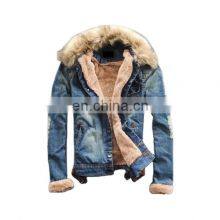 Wholesale Customization Men's Denim Jacket Casual and Comfortable Loose Long Sleeve Movement Hooded Fashionable Jacket thumbnail-1