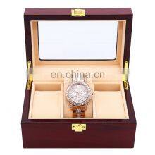 Custom High Quality Wood Luxury Three-compartment Watch Case thumbnail-4