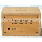 Desk Digital Jumbo LED Wood Clock Vintage Table Wooden Alarm Clock thumbnail-4