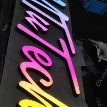 Acrylic Luminous Words Mini Words Resin Outdoor Advertising Back Luminous Stainless Steel Advertising thumbnail-4