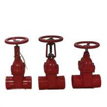 ANSI Gate Valve Ductile Iron Civil Fire Red Grooved End Resilient Seat C515 Z45X-16 Manual Dark Wedge Yoke (OS&Y) thumbnail-6