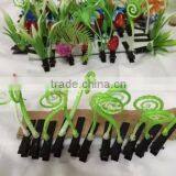 2015 Most Fashion Wholesale Cheap Customized Cute Alligator Green Bean Sprout Hair Pin thumbnail-2