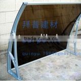 Awning with polycarbonate sheet