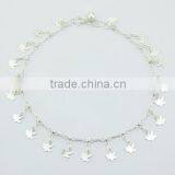 Sterling Silver Charms Anklet Bird Charms On Fancy Chain thumbnail-1