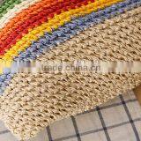 Colorful Stripe Straw Bag thumbnail-2