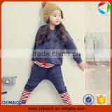 2016 Spring New Fashion Child Clothes for Korean Style Girls Wear Baby Clothing Set Wholesale 2 Pieces Kids Clothes(ulikGC094)