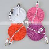 Multi-color Flat Wire Micro Usb a Data Charging Cable for Iphone thumbnail-5