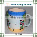 hand painted ceramic souvenir mug JAMAICA rasta design