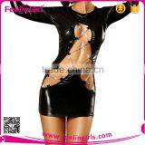 High Quality Sexy Leather Black Tight Lingerie for Sale thumbnail-2