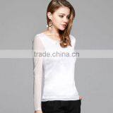 OEM Women's Shirts,Formal Chiffon Long Sleeves Blouses,Fancy Silk Tops and Tees