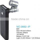 LED Pocket Microscope for Iphone With Led Lamp