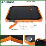 Waterproof Fireproof Led Light 5600mAh Dual USB Ports External Backup Battery Charger Solar Power Bank for Mobile Phone Tablet thumbnail-2