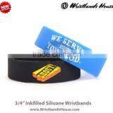 3/4 Silicone Wristband | 3/4 Silicone Armband | 3/4 Impressive Wristband thumbnail-1