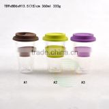 Double Wall Glass Cup with Silicone Lid & Wrap