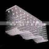 Silver Rectangular Crystal Light Home Chandelier With Crystal Balls thumbnail-1