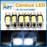 White Festoon 28mm 5050 2SMD SunVisor Vanity Mirror LED Light for Chevy GMC