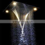 Stainless Steel Bathroom Accessories Rainfall Waterfall Water Screen Shower Head Remote Control Shower Bath thumbnail-5