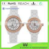 2016 Fashion Replacement Sapphire Withe Ceramic Lovers Watch With Crystal thumbnail-1