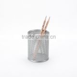high quality promotional gifts metal mesh round desk pen holder
