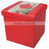 Bedroom Furniture! Colorful Printing Folding Storage Ottoman thumbnail-1