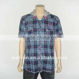 Latest Chinese OEM ODM Popular 100% Cotton Short Sleeve Casual Plaid Men Shirt thumbnail-1