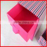 Various Color Red Cheap Custom Paper Plaid Drawer Storage Box Wholesale thumbnail-2