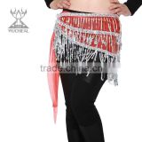 2013 Qianai Wuchieal shining colorful belly dance hip scarves,Bellydance sequin hip scarf belts(YL101)