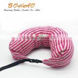 Stripe Foam Particles Pillow for Travel thumbnail-3